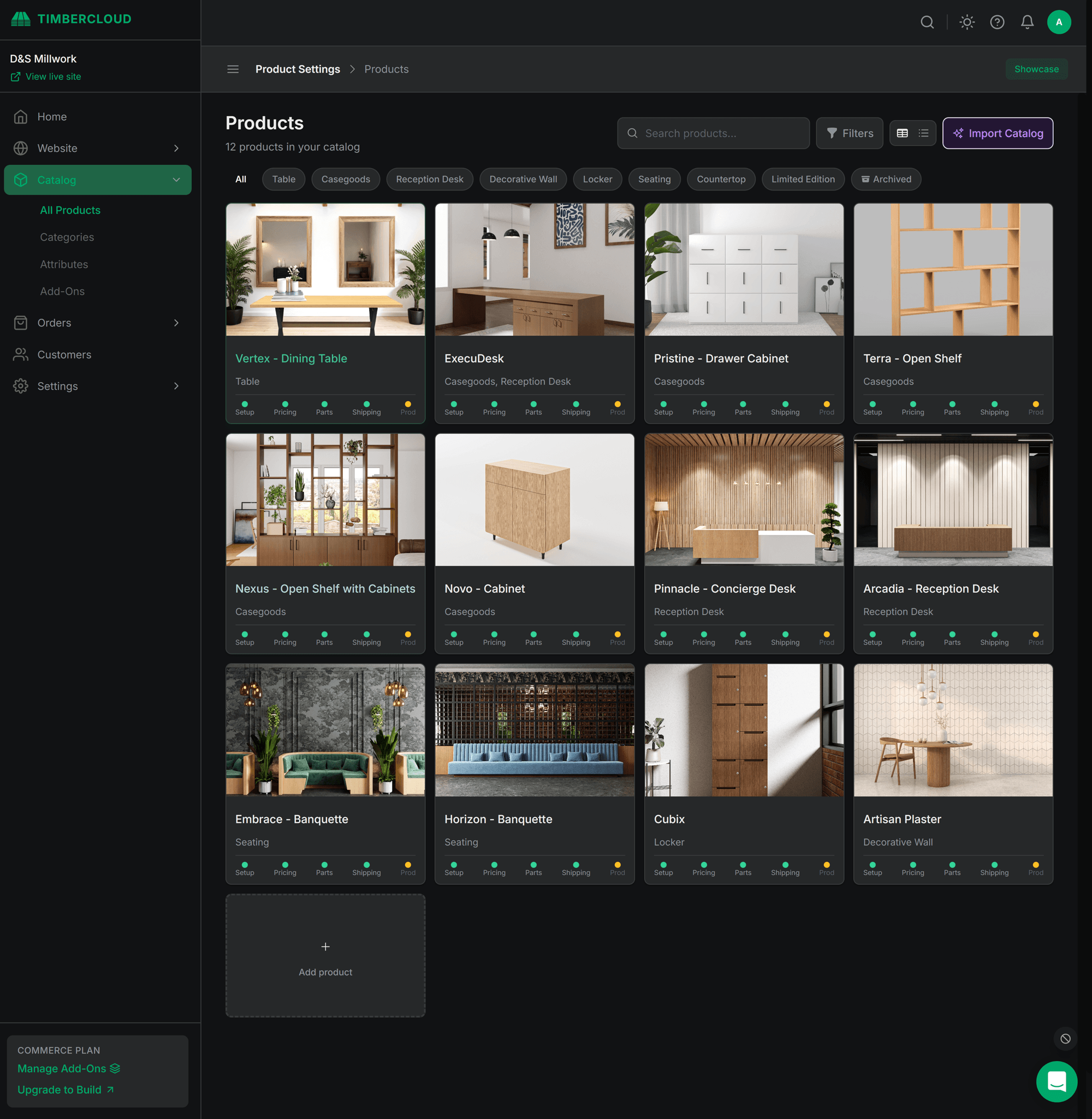 Configurable product storefront preview