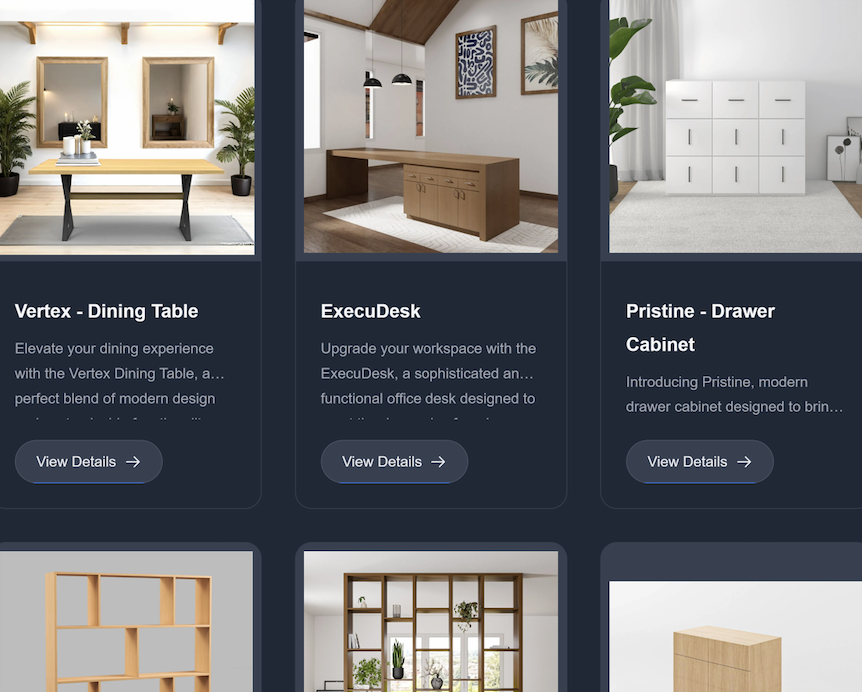 TimberCloud storefront with configurable products